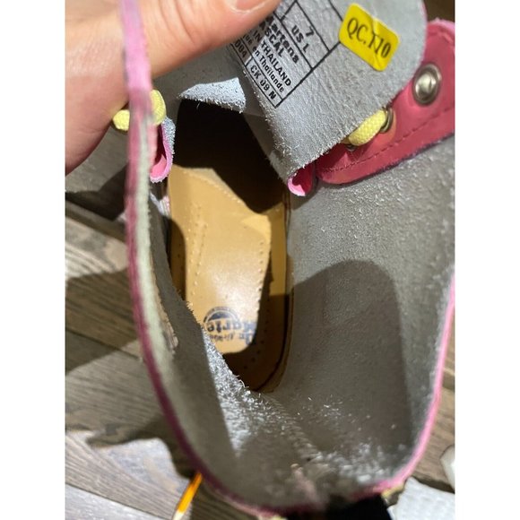 Rare Dr. Martens 1460 W bubble gum pink yellow Patent Lamper Boots Size 7L - Picture 13 of 16